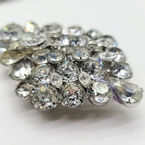 Vintage EISENBERG ICE Pronged Rhinestone Brooch! Excellent Condition! - Picture 6 of 12